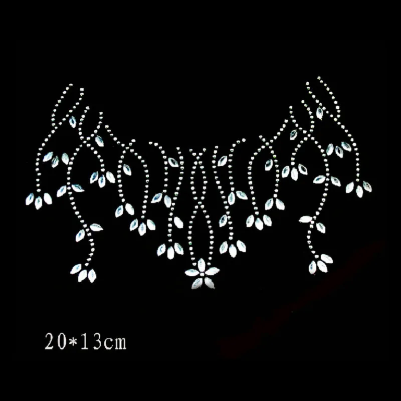 

10pc/lot Willow decor Hot Fix Rhinestones motif Heat Transfer on Design Iron On clothes T Shirt dancing dress sticker