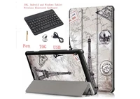 ultra slim smart stand folio keyboard bluetooth keyboard case cover for samsung galaxy tab a 10 5 t590 t595 t597 tablet shell