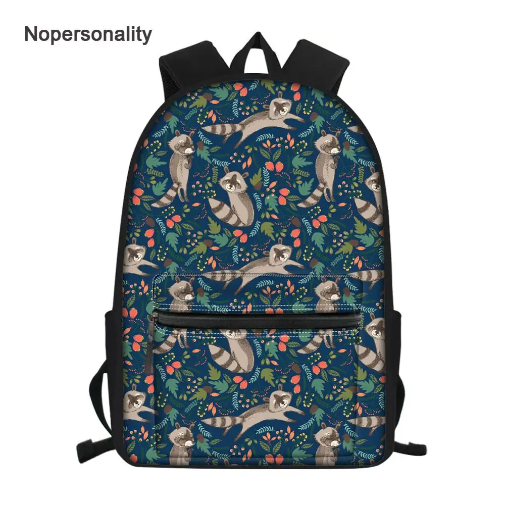 Стильная школьная сумка Nopersonality для девочек с принтом животного енота
