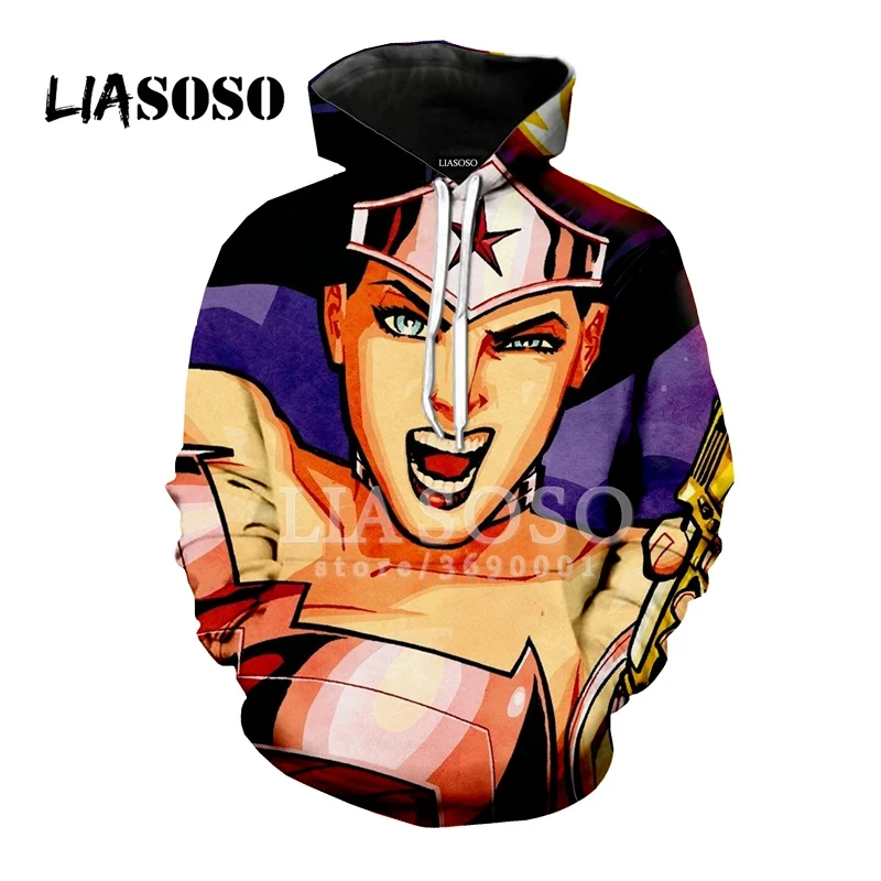 LIASOSO 3D принт для женщин и мужчин комиксы чудо женщина Диана Принц толстовки с