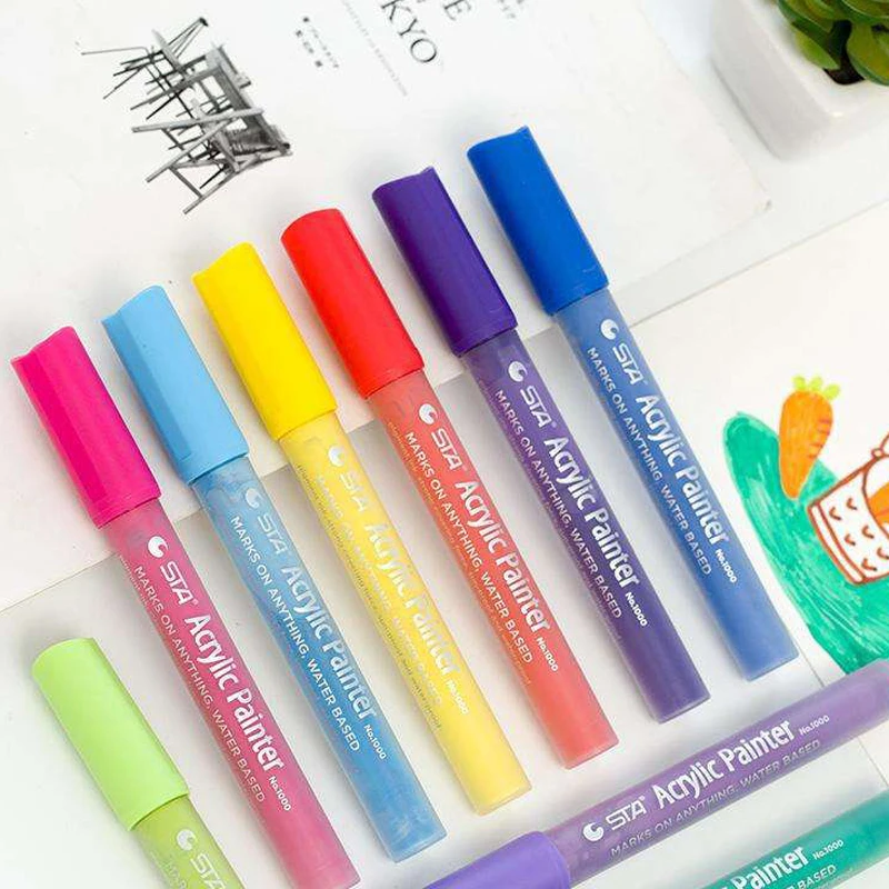 Набор художественных маркеров на водной основе STA 1000 12/24/28 цветов|art markers|markers for