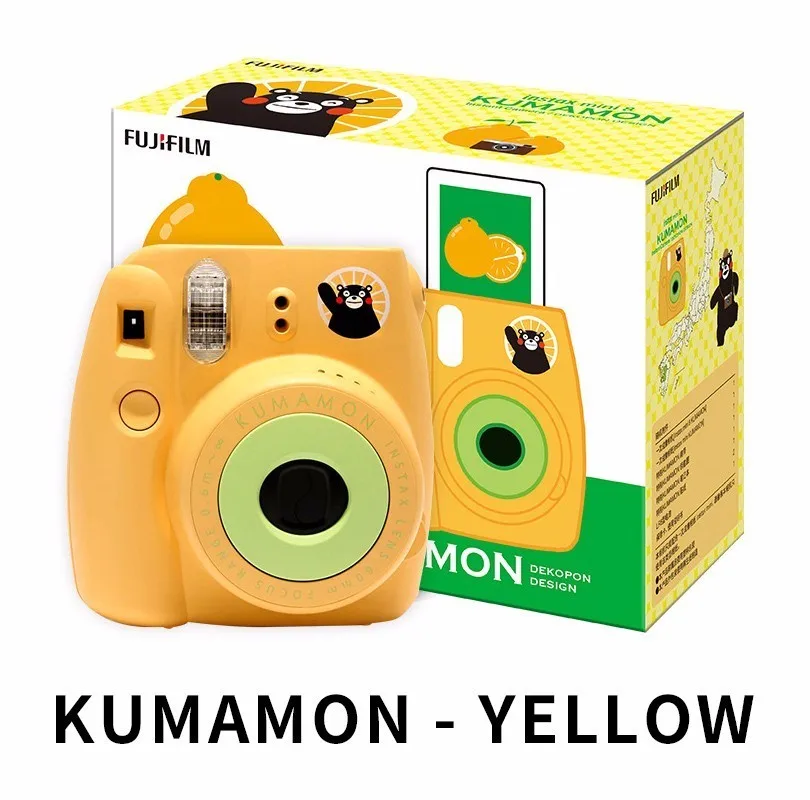 Kumamon Yellow Оригинальная камера моментальной печати Kumamon Fuji Fujifilm Instax Mini 8, обычная съемка снимков - Цвет: Kumamon Yellow