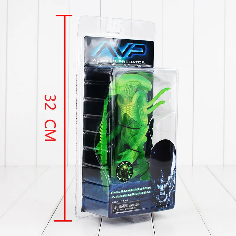 Высококачественная экшн фигурка NECA AVP Xenomorph Warrior Series Alien vs Predator тепловое зрение Albino
