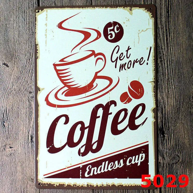 27 Винтаж кофе, wall-Art дощечки с рисунком Кофе делает все возможное, металлические знаки Ретро домашний декор для кафе - Цвет: 27