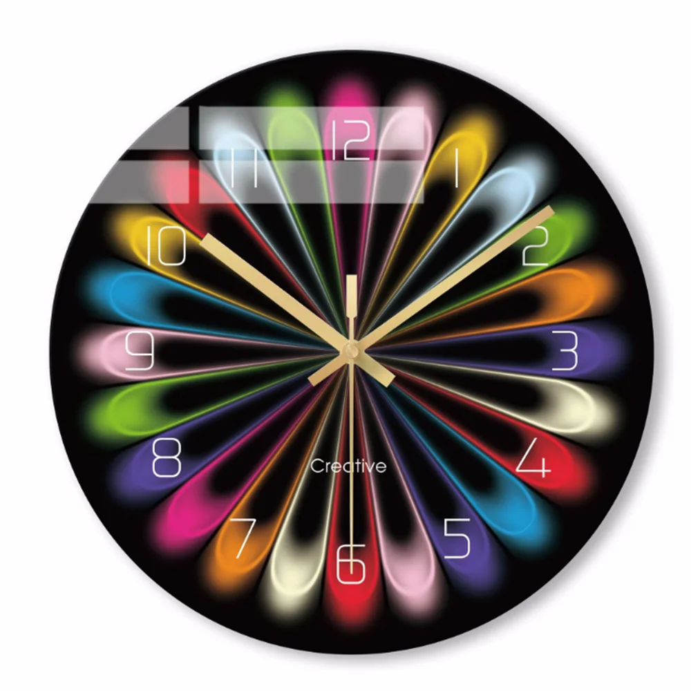 Colorful Creative Rainbow New Quartz Wall Clock Modern Fantastic Abstract Art Style Clocks For Home Decor | Дом и сад