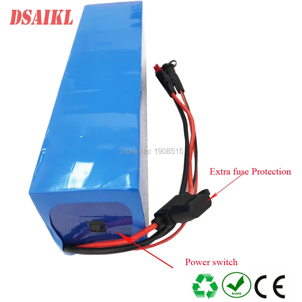 Мощный 48 v 750 W 1000 W электрический велосипед 48 V 12Ah по 18650 30Q ячеек литиевая батарея с BMS и зарядным устройством