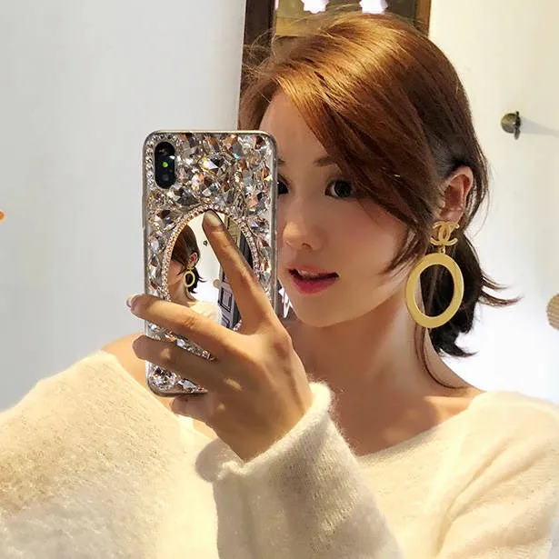 Чехол для телефона XSMYiss iphone X XS MAX XR 6 6S 7 8 PLUS роскошные женские блестящие зеркальные