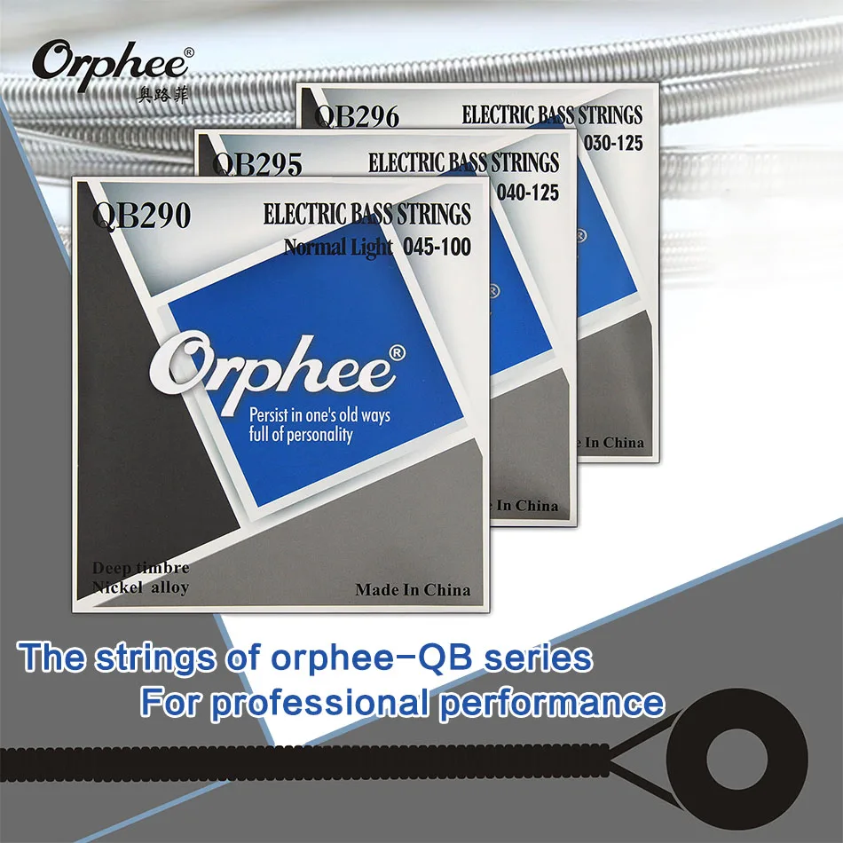 Orphee QB 290/295/296 электрические басовые струны шестиугольный сплав никелевый (030 125)