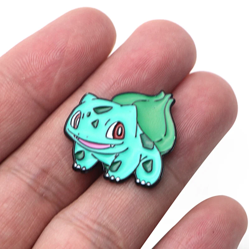 L3413 Bulbasaur металлическая Эмаль Булавка для рюкзака/сумки/джинсовой одежды значок нагрудная булавка брошь бижутерия 1 шт
