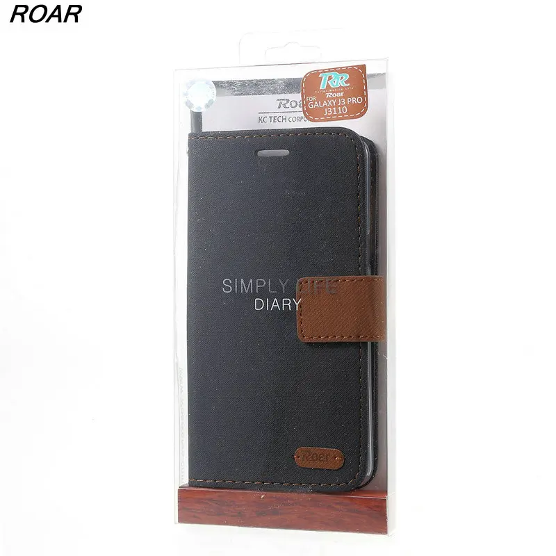 For Samsung J3 Pro Case Roar KOREA Diary Wallet Stand Twill PU Leather Phone Flip Cover for Galaxy J3110 | Мобильные телефоны и