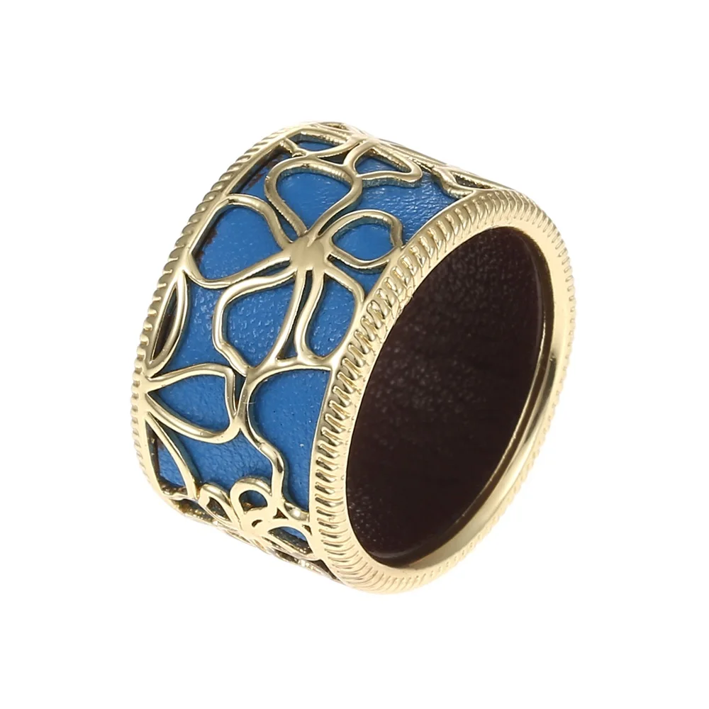 009 Cremo жоржет кольца коктейль Bague Cremo кольцо Жираф для женщин Сменные Cuir полые кожаные кольца элегантные Bijoux Femme - Цвет основного камня: 009