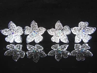 30pcslot free shipping hair jewelry crystal metal flower hair pins wedding party bride hair grips