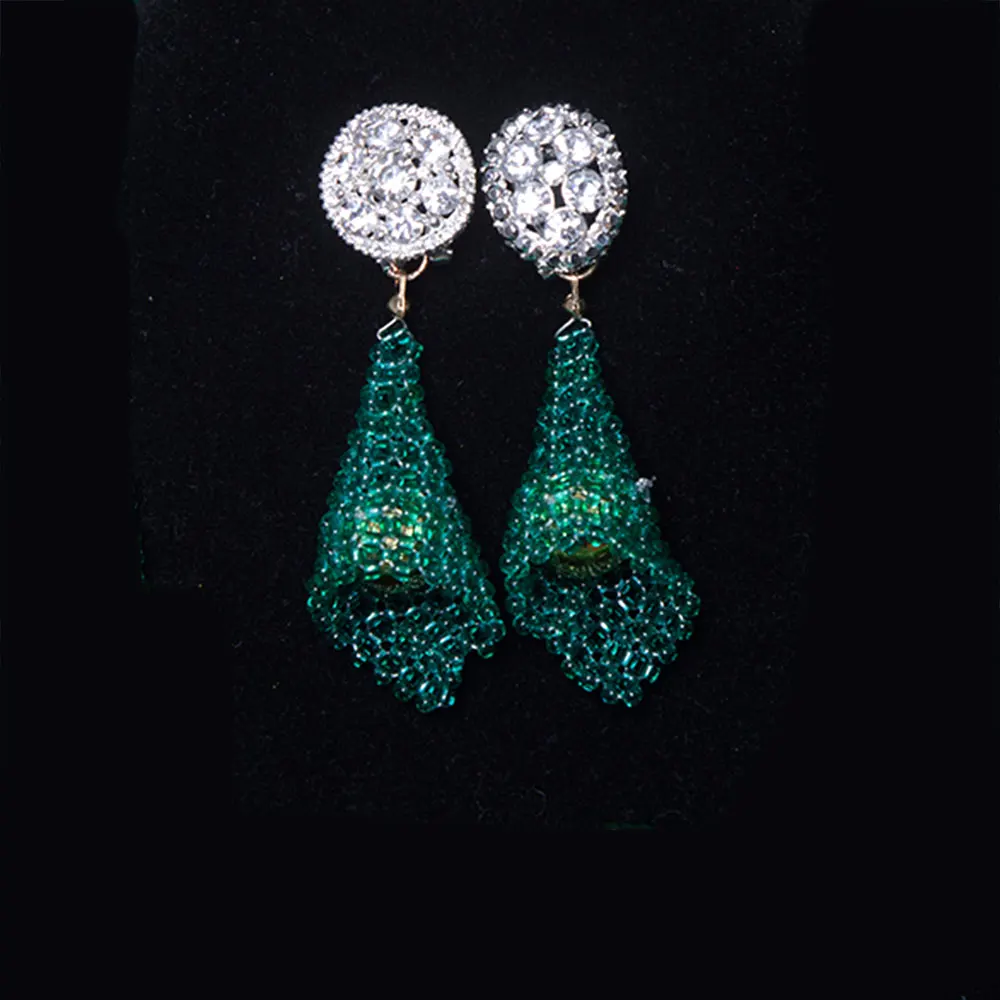New Style African Wedding Jewelry Set Bridal Costume Green Crystal Beads Flowers Nigerian Women Party Necklace | Украшения и