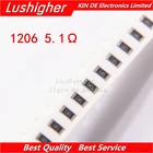 100 шт., резистор 1206 SMD, 5% Ом, 5R1 5,1 Ом