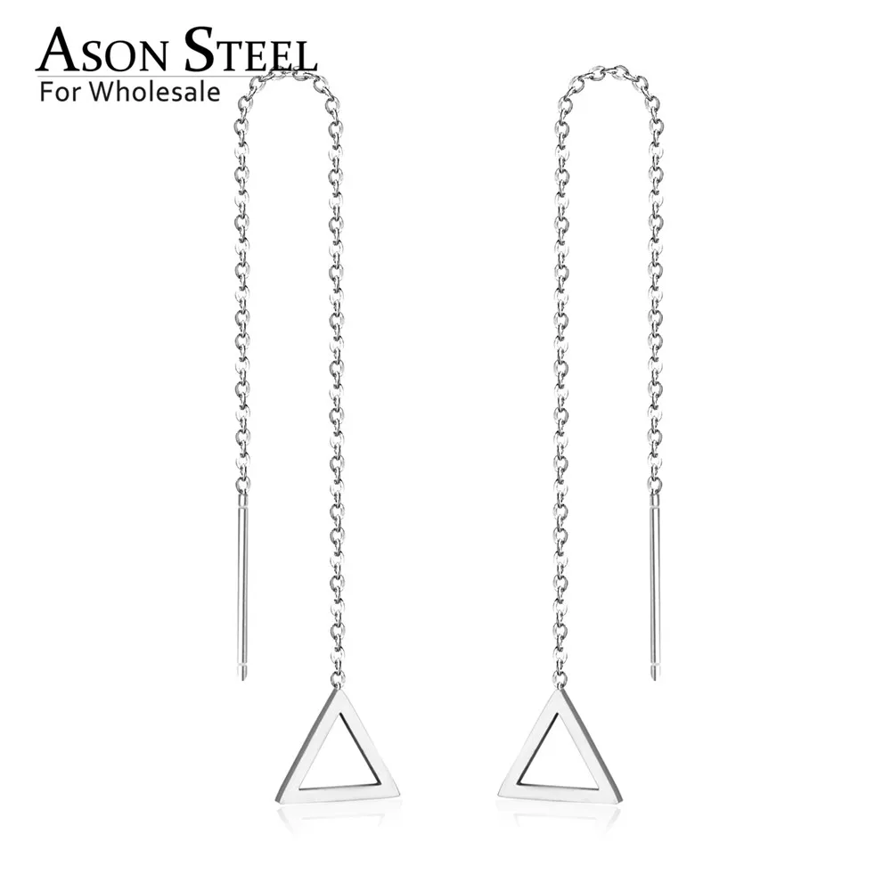 Женские серьги подвески ASONSTEEL длинные висячие из нержавеющей стали в Корейском
