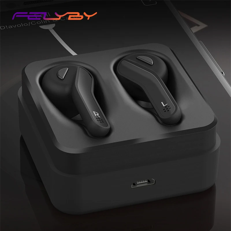 Bluetooth-гарнитура 5 0 Беспроводная спортивная с зарядным устройством стерео