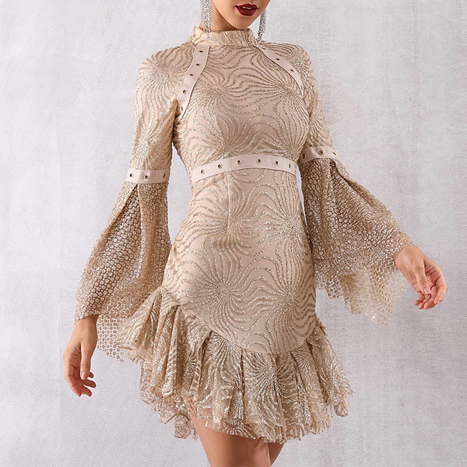 Женское платье с расклешенным рукавом Seamyla Элегантное летнее облегающее