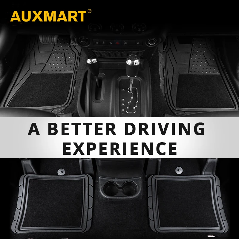 Auxmart 4 шт./компл. универсальные автомобильные коврики ПВХ Водонепроницаемый авто