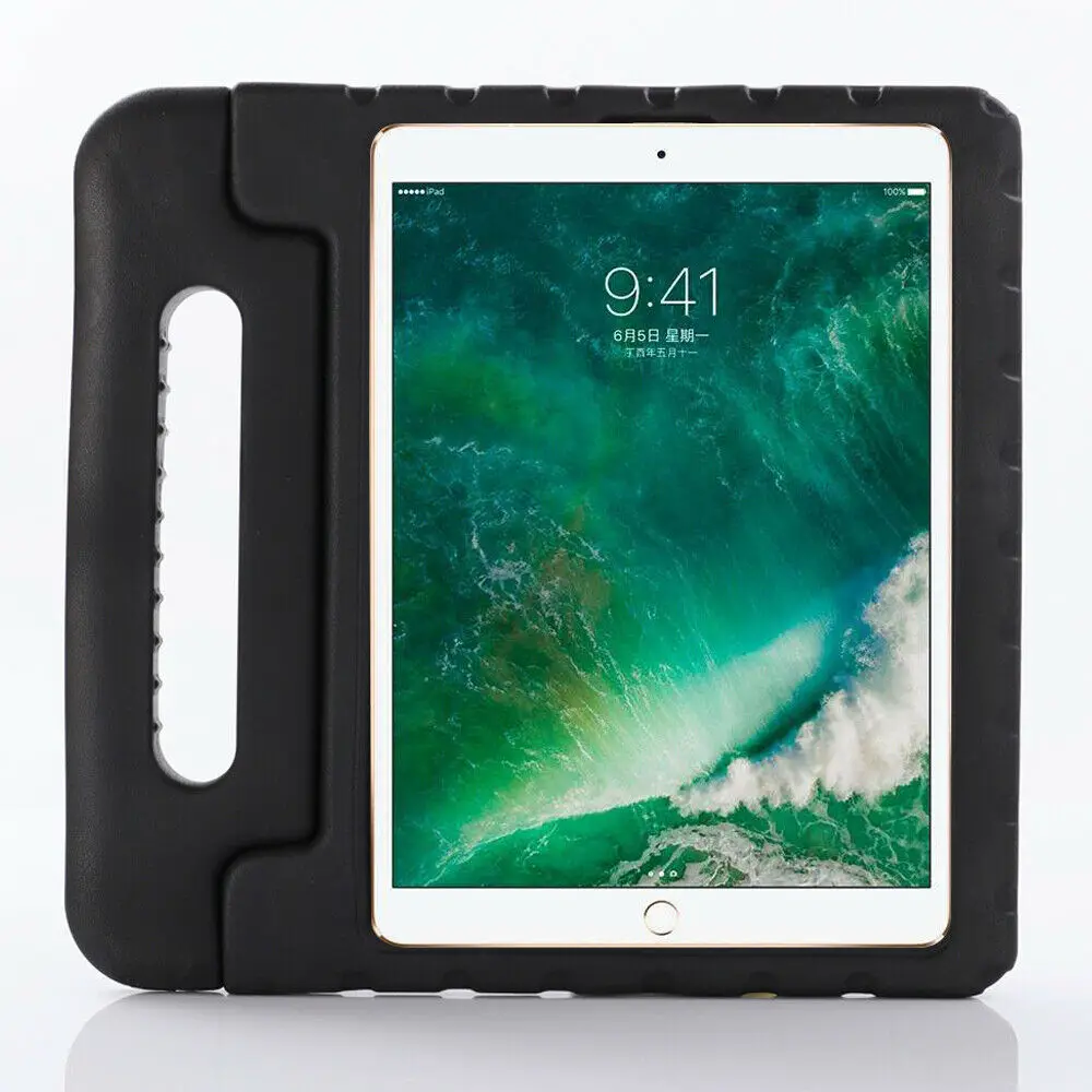 Прочный детский безопасный ударопрочный чехол-подставка для Apple ipad pro 1" дюймов - Цвет: Black