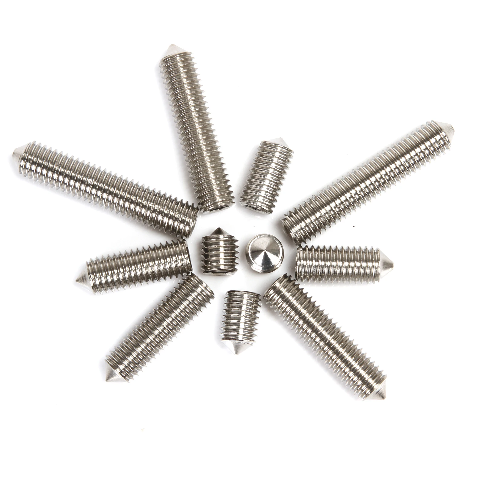 

M8 Cone Point Grub Screws A2 304 Stainless Steel Hex Socket Set Screws M3 M4 M5 M6 M10 M12
