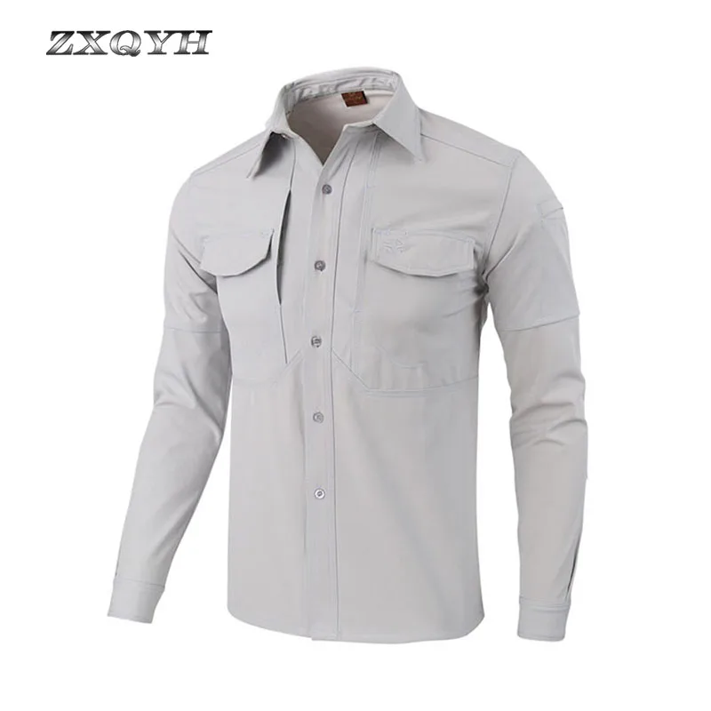 ZXQYH мужские зимние рубашки Softshell водонепроницаемые Футболки с длинным рукавом