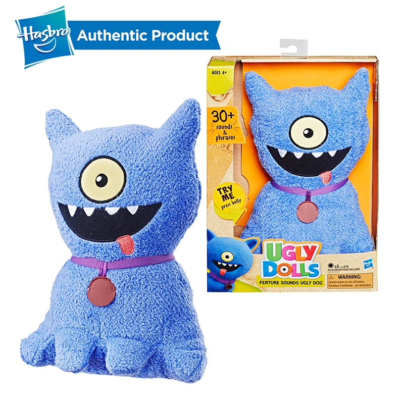 Hasbro уродливые куклы с изображением звуков быка, мягкая плюшевая игрушка, говорящая на 11 дюймов, высокий Мокси и уродливая собака, костюм для детей, играть в UglyDoll