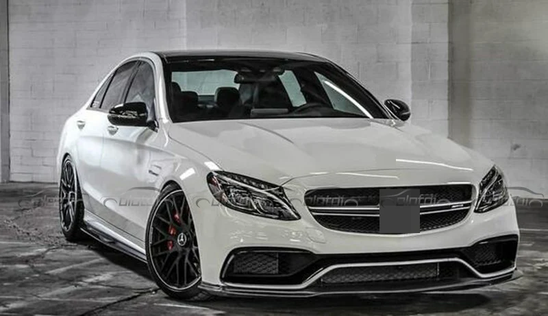 Углеродное волокно PSM Стиль Тип передний сплиттер бампер губы для Mercedes W205 C63 4 Двери Седан/2 двери купе