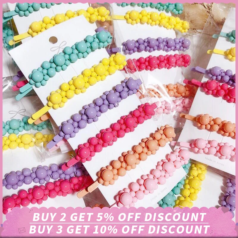 Заколки для волос с жемчугом девочек 1 шт. модные заколки карамельных цветов