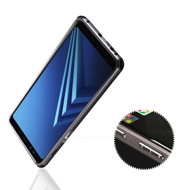 Для samsung Galaxy A8 + 2018 чехол бампер Роскошный Матовый акриловый жесткий
