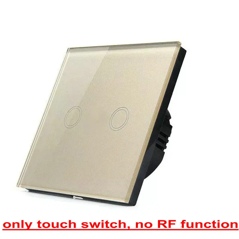 only touch 2 golden 1/2/3/220 тиски Беспроводной светильник сенсорный переключатель Стандартный ЕС умный дом Беспроводной переключатель - Цвет: only touch 2 golden