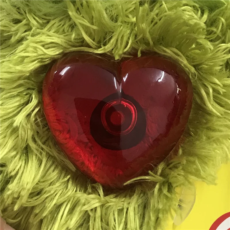 1 шт. 38 см Высокое качество происхождения Dr Seuss Grinch плюшевые игрушки растут ваше сердце Мягкие плюшевые игрушки с подсветкой Сердце Мягкие игрушки