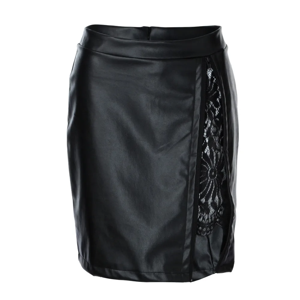 Хит женские юбки лето 2019 Новое поступление искусственная кожа Женская мода для