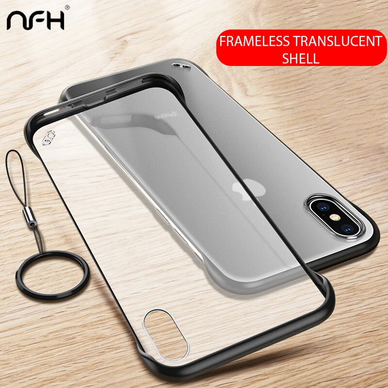 Бескаркасный чехол для iPhone 7X6 6S 8 Plus XS Max XR с кольцом пальцев ПК на 7 Прозрачный