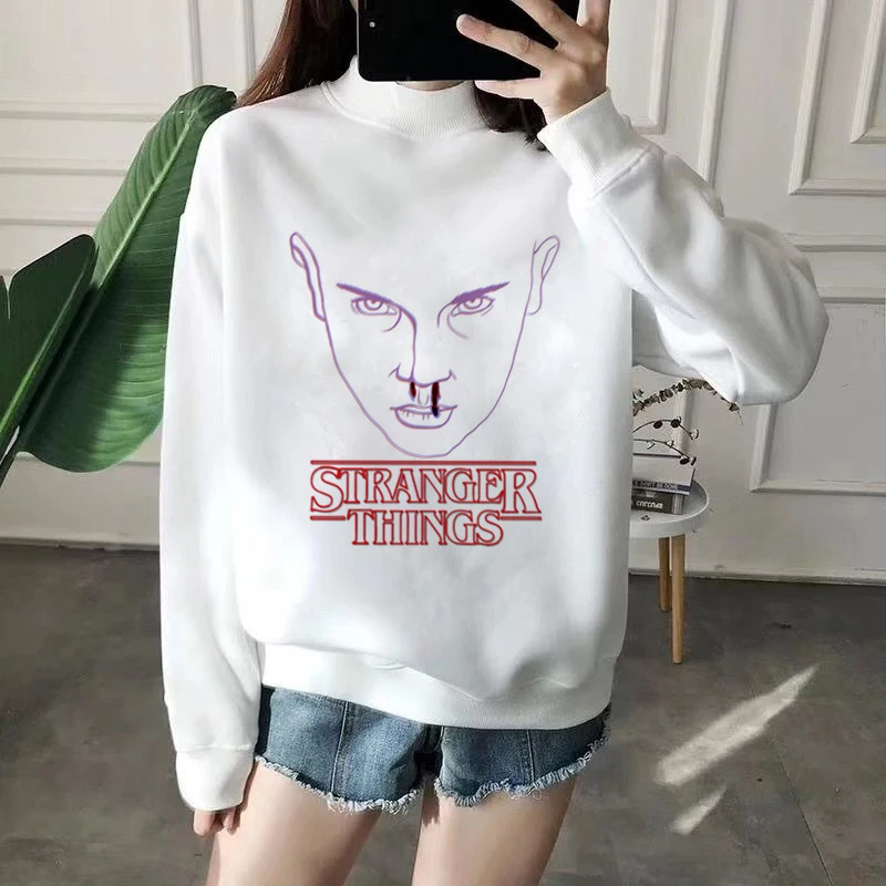 Странные вещи вверх дном Harajuku толстовки для женщин Ullzang 90s Забавный мультфильм Eleven толстовки друзья не лгут толстовка женская