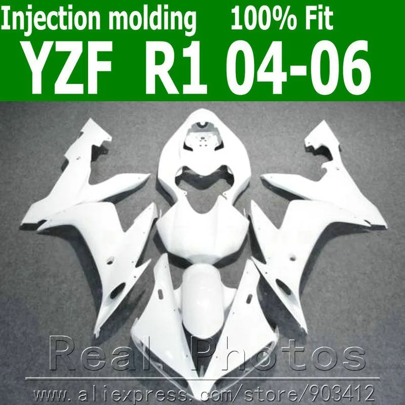 100% литья под давлением настроить обтекатель комплект для YAMAHA 2004 2005 2006 синий белый