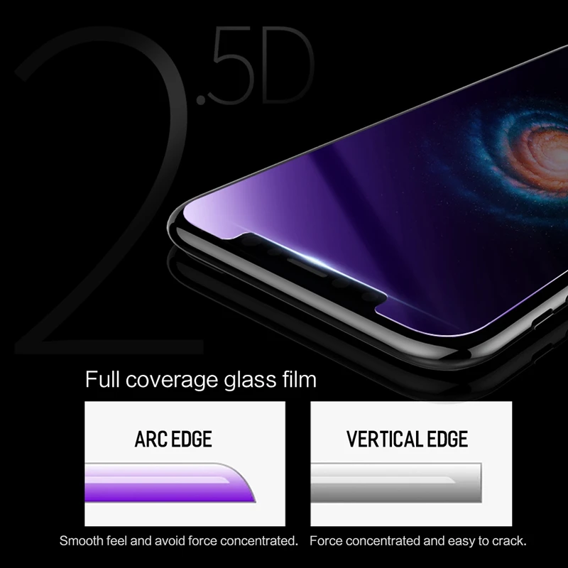 Закаленное стекло ROCK для iPhone X 9H защита экрана с защитой от синего света