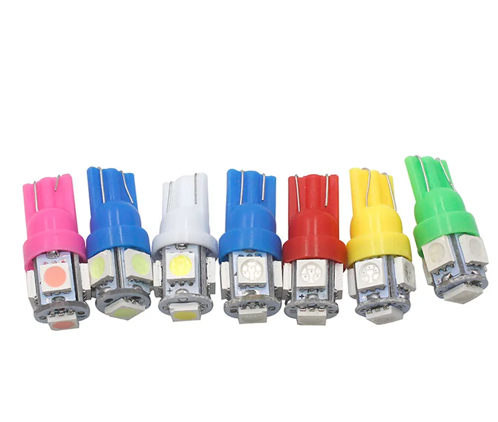 1 шт. T10 светодиодный W5W 5050 5SMD 192 168 194 белый светильник s светодиодный автомобиль клиновая лампа света лампы Супер яркий DC 12V номерного знака светильник дневные ходовые огни