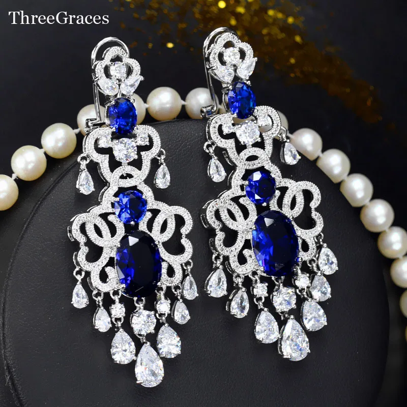 Винтажные королевские синие свадебные украшения ThreeGraces от известного бренда