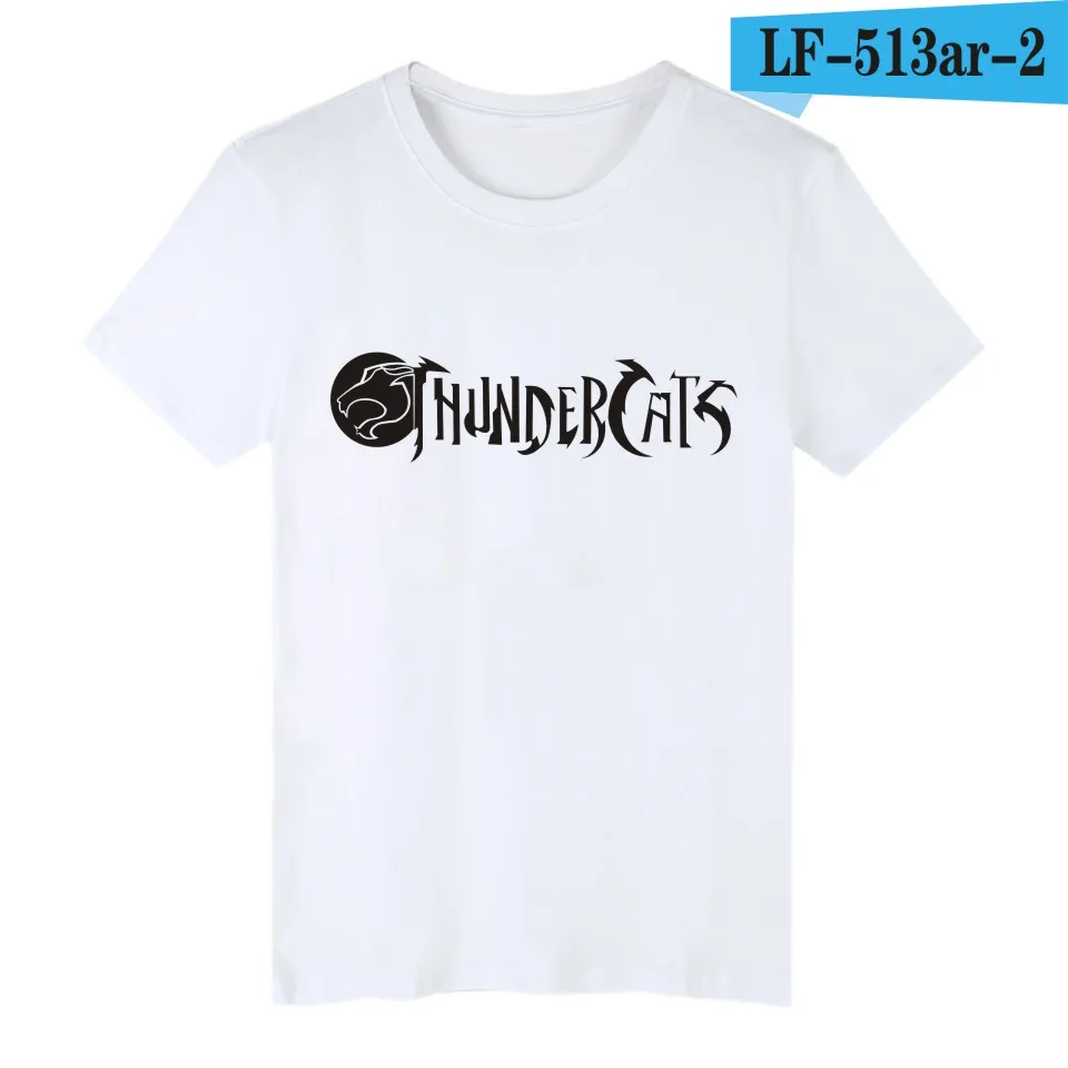 LUCKYFRIDAYF THUNDERCATS эмблема мультяшная хлопковая Футболка мужская повседневная футболка с коротким рукавом и футболка мужская хип-хоп футболка на заказ - Цвет: white