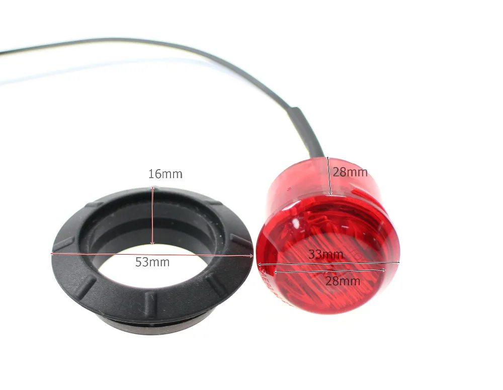 Tkeapl THTMH 10X 12 В DC сторона красный 2835 SMD 6 LED 1-1/4 &quot1 25&quot дюймовый круглый габаритный