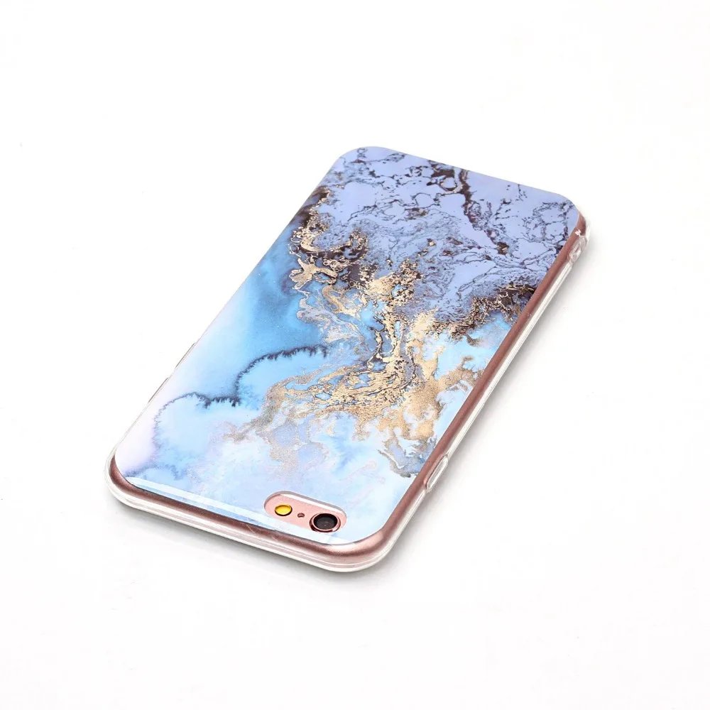 For iphone 6 Luxury Blue White Green Black Marble Design Phone Case Apple Iphone 6s 4.7inch Gloss TPU Soft Back Cover |