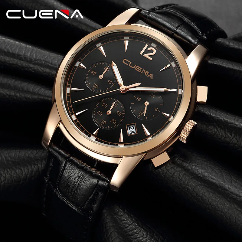 

Business Mens Wrist Watch Chronograph Quartz Analog Watch Fashion Sports Clock Calendar Relogio Masculino reloj hombre