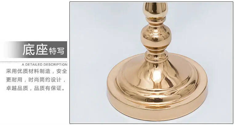 

H53cm Fashion france gold 5 arm candle holders crystal candle holders wedding glass candlesticks metal lanterns wedding ZT080