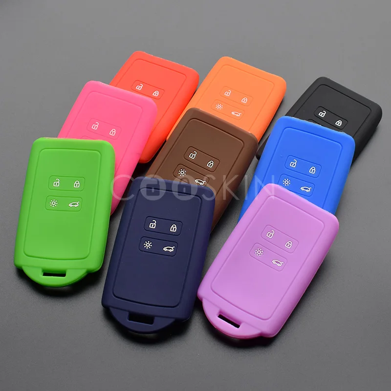 100 шт./лот силиконовый резиновый чехол для автомобильного ключа Renault KOLEOS Kadjar 2016 2017