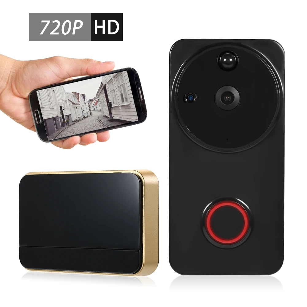 720P Wi Fi визуальный домофон дверной телефон 2 канальный аудио видео звонок ночной