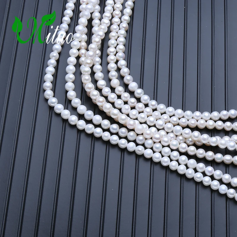MITUO wholesale 6-7mm AAA freshwater pearls Necklace bohemia fashion Jewelry ROUND Pearl DIY accessories necklace for women | Украшения и