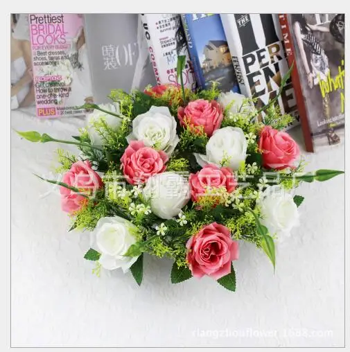 

big rose beautiful Bouquets of roses Simulated rose home decoration Wedding decoration Artificial flowers