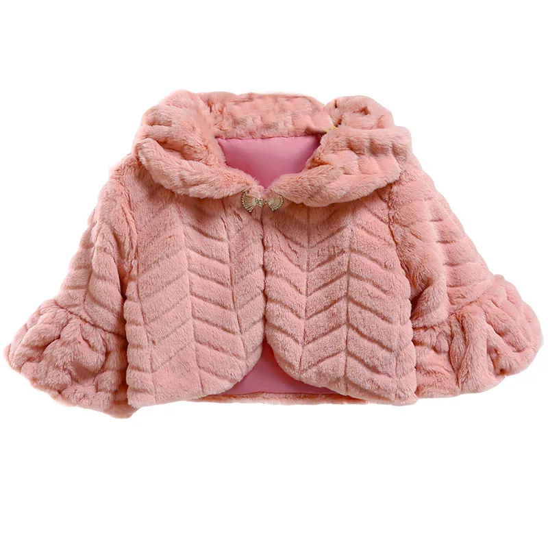 2019 Spring Autumn Jacket For Girls Fur Coat Kids Warm Outerwear Shawl Cape Children Clothes | Детская одежда и обувь