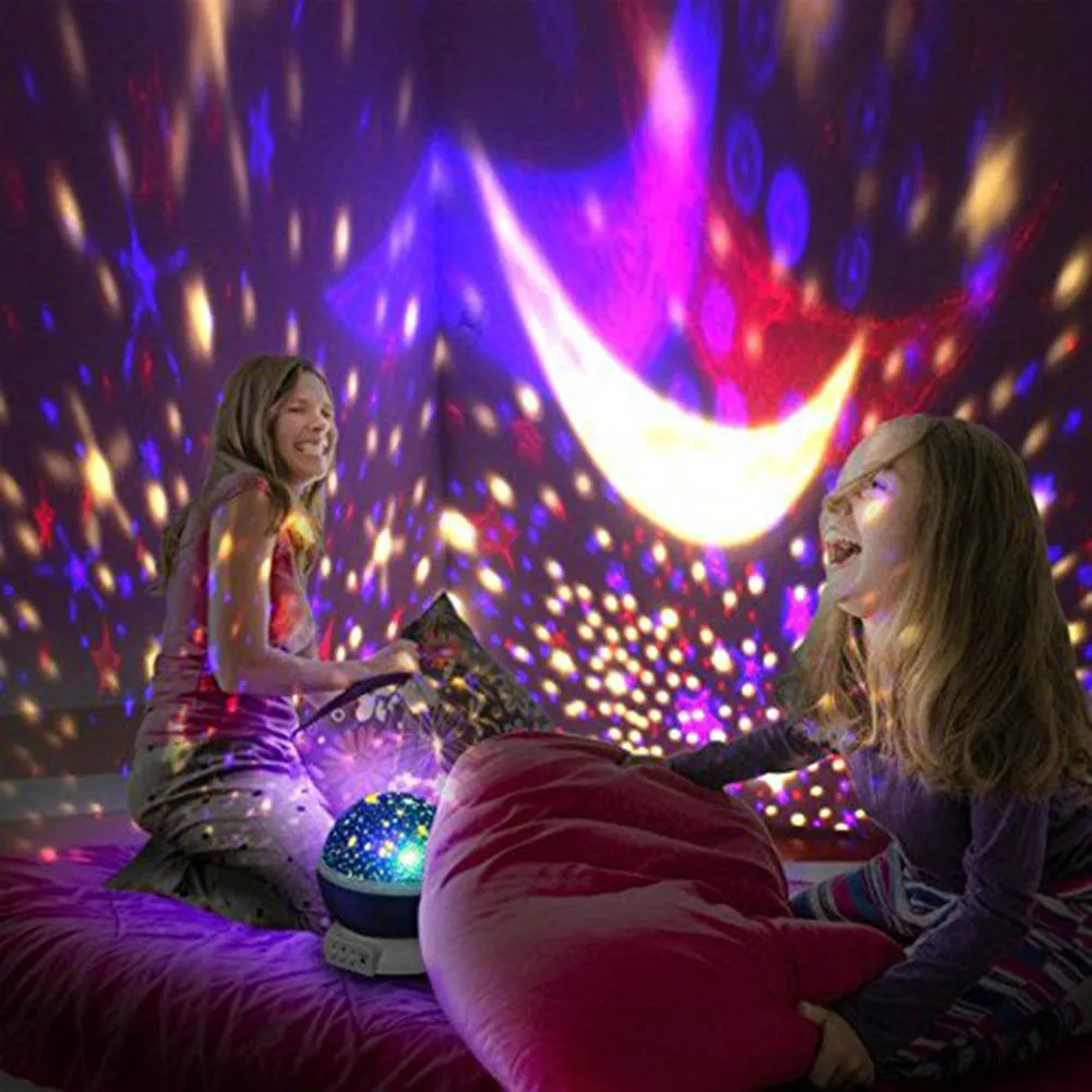 Новый светодиодный ночной Светильник s Moon Star Sky проектор светильник для спальни