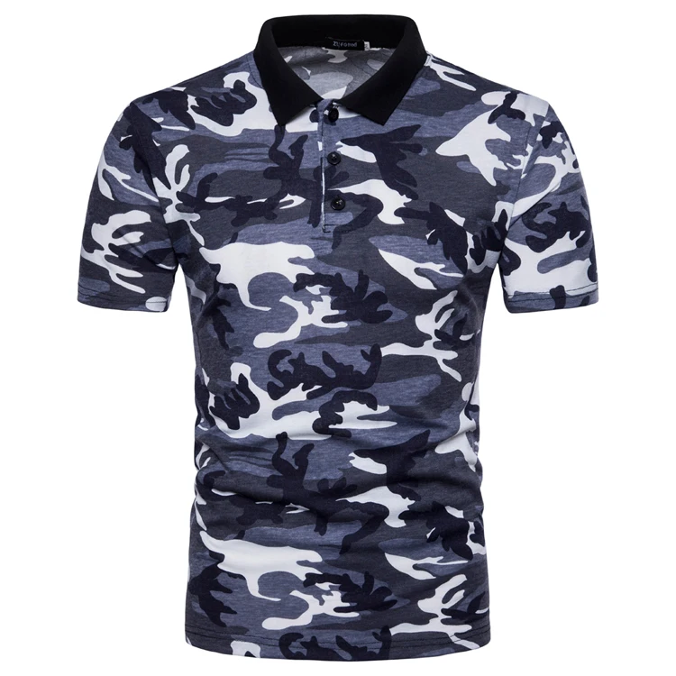 

Brand New Men's Polo Shirt High Quality Men Cotton Short Sleeve Shirt Brands Jerseys Summer Mens Camouflage Polo Shirts